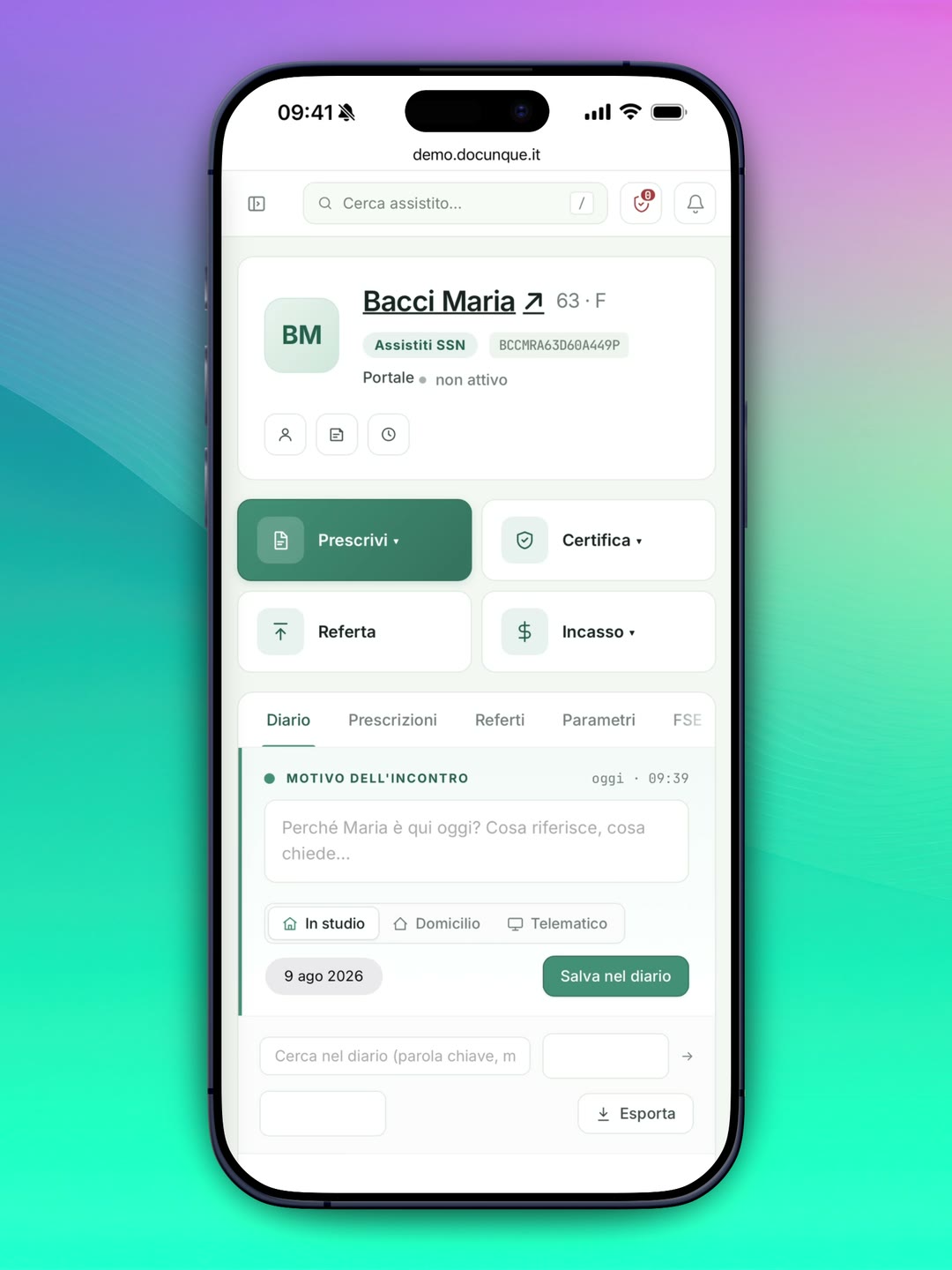 Docunque sullo schermo di uno smartphone